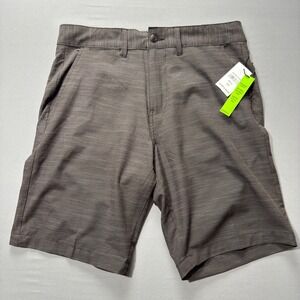 Burnside Mens Hybrid‎ Shorts Size 32 Casual Flat Front Brown